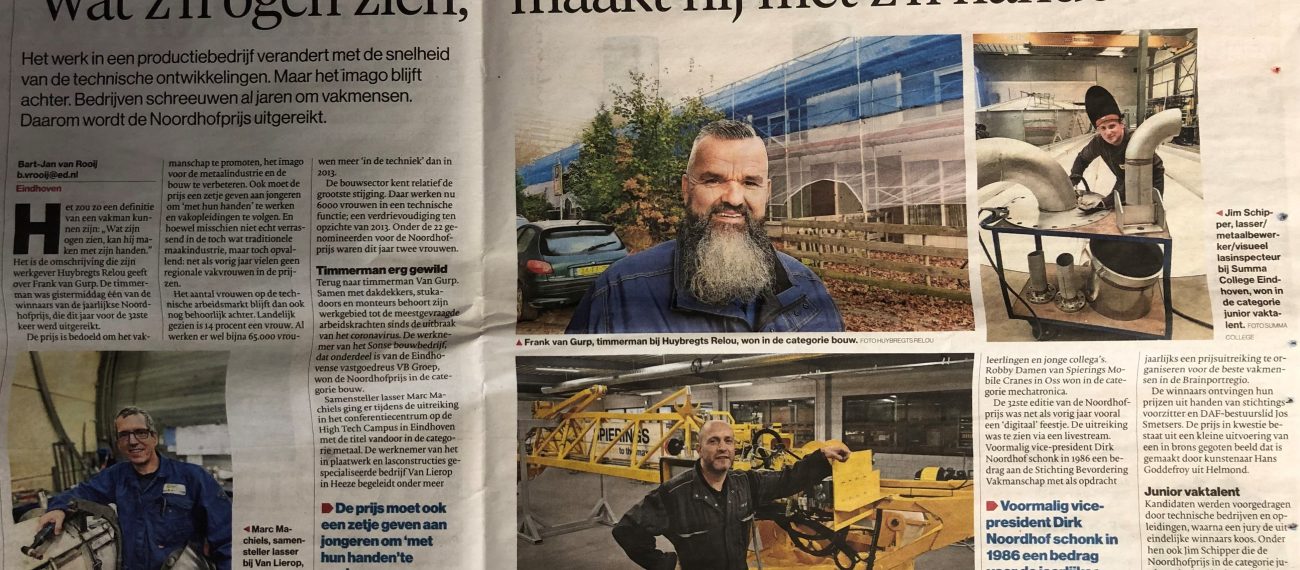 Krantenartikel Frank van Gurp