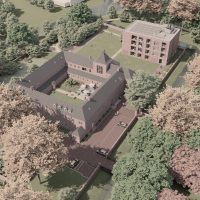 Impressie van de nieuwbouw van Hotel Clara, dat wordt gebouwd in een klooster