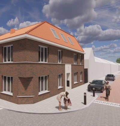 Impressie van het nieuwbouwappartementencomplex aan de Seringenstraat in Eindhoven, met moderne gevels en groene buitenruimte.