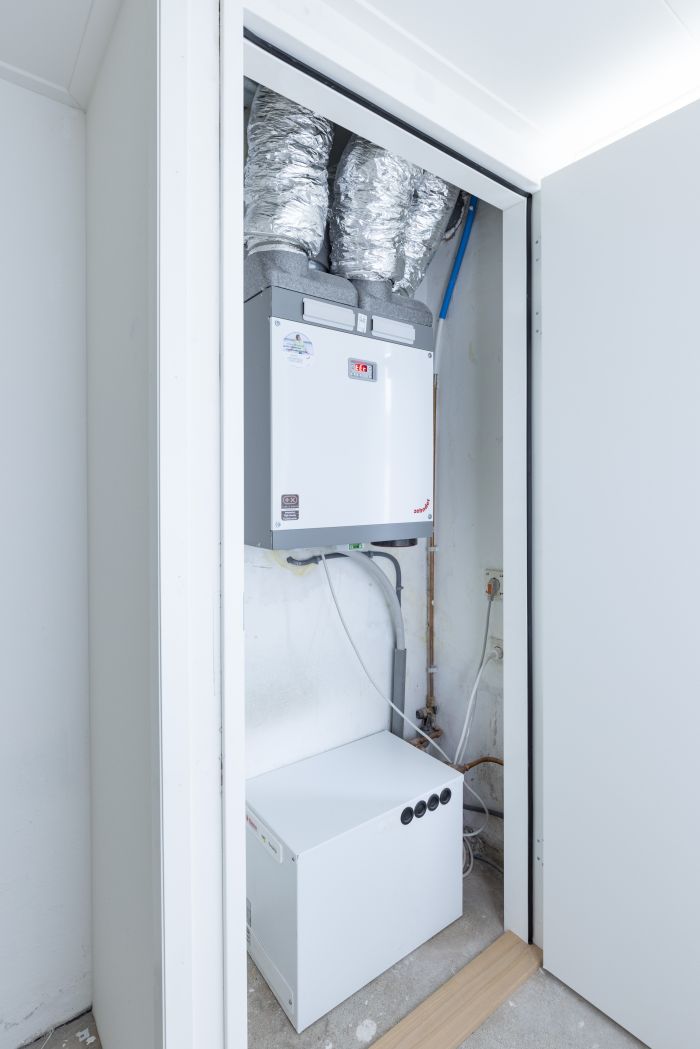 Foto van de vernieuwde meterkast in een woning aan de Margrietlaan in Helmond na het groot onderhoud.